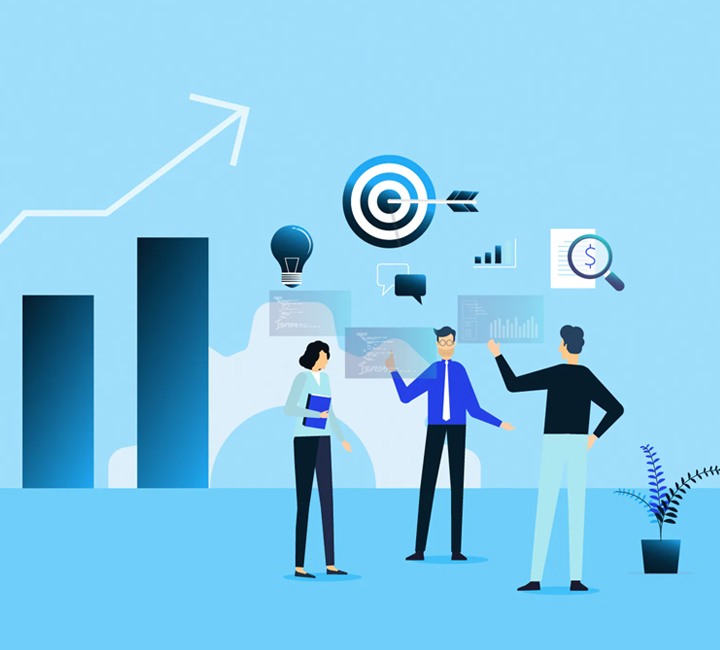 Business security and growth illustration